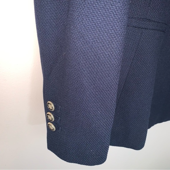 Zara Tailored Blazer with Buttons Navy Blue XS - Picture 16 of 16